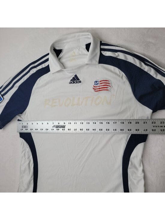 Adidas New England Revolution 2008 Away Men White/Navy Jersey Size L RARE SAMPLE - Picture 8 of 11